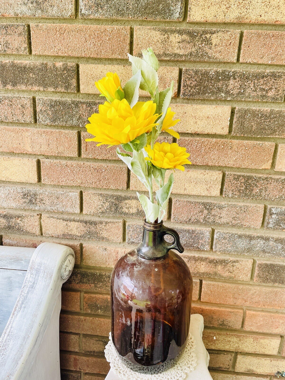 Sunflower Blooms Spray, 26” Country Farmhouse Floral Decor One Stem Included
