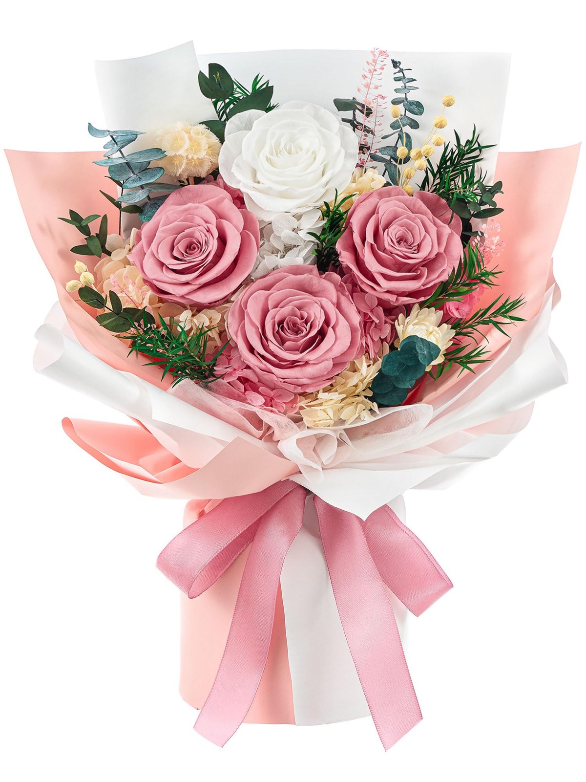 Preserved Flowers Bouquet, Forever Flowers for Delivery,Eteranl Roses, Dusty …