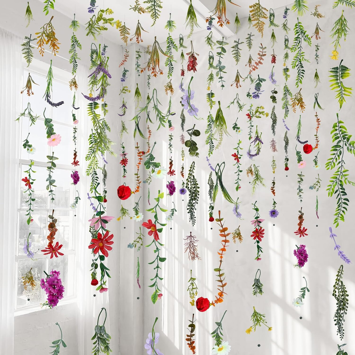 12 Pcs 70.8 Ft Artificial Wildflower Garlands for Wedding and Home Decor