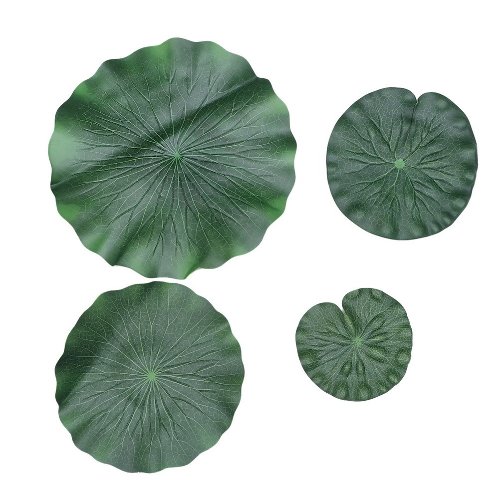 12 Pcs Artificial Lotus Leaves EVA Material for Decorative Party Fish Tank