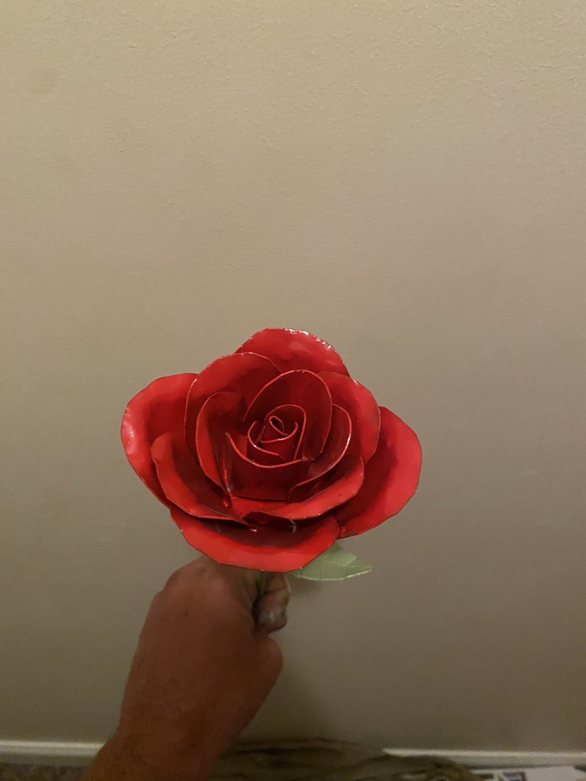 Handmade welded rose