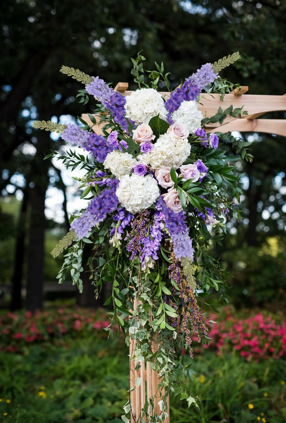 6PCS Delphinium Artificial Silk Flowers 29.5″ Purple Fake Flowers Long Stem F…