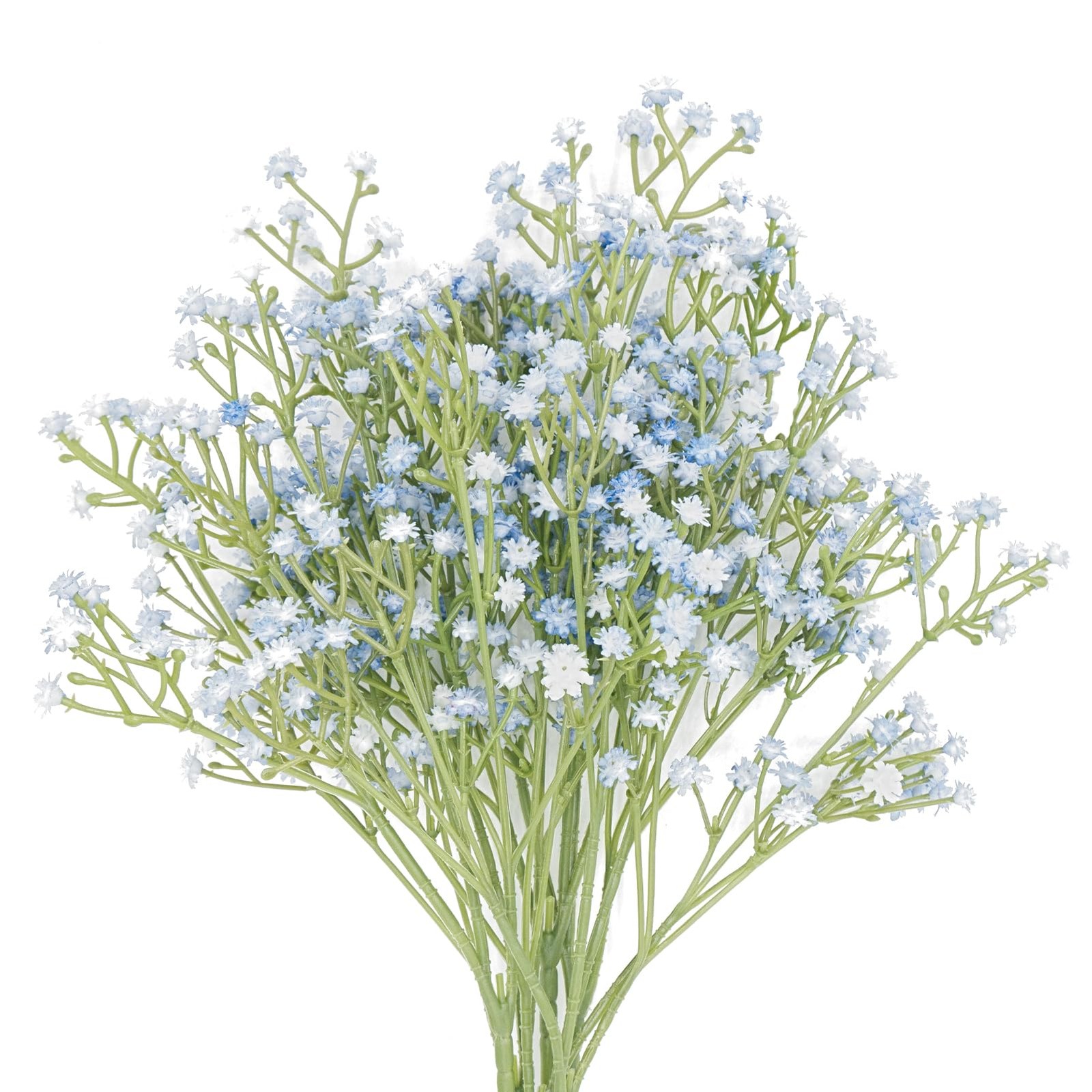 6 PCS 20.5 Inch Blue Babys Breath Artificial Flowers UV Resistant Fake Bouquet