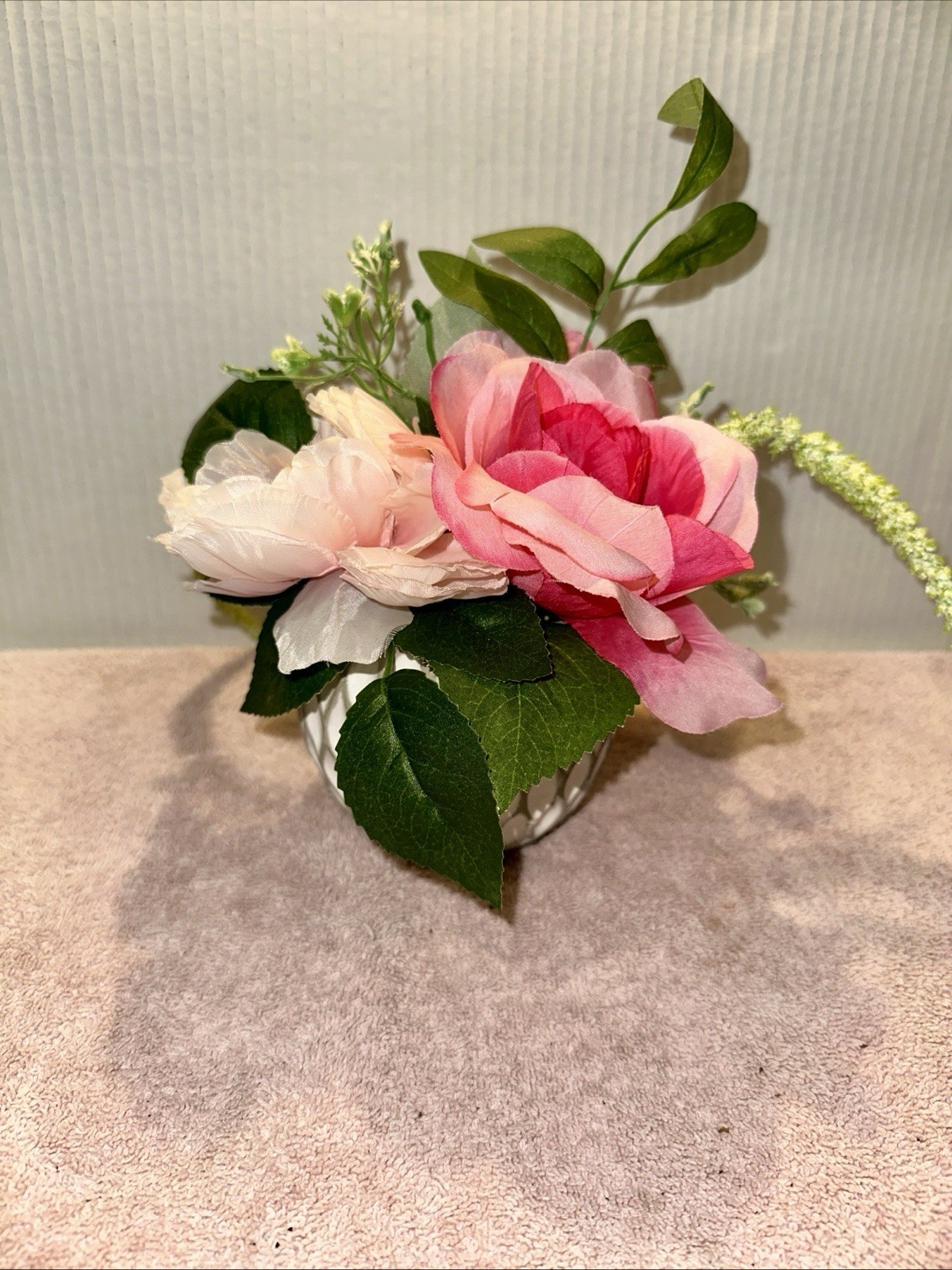 New with Tag Pink Flower Arrangement with Vase Ceramic Vase 10×10