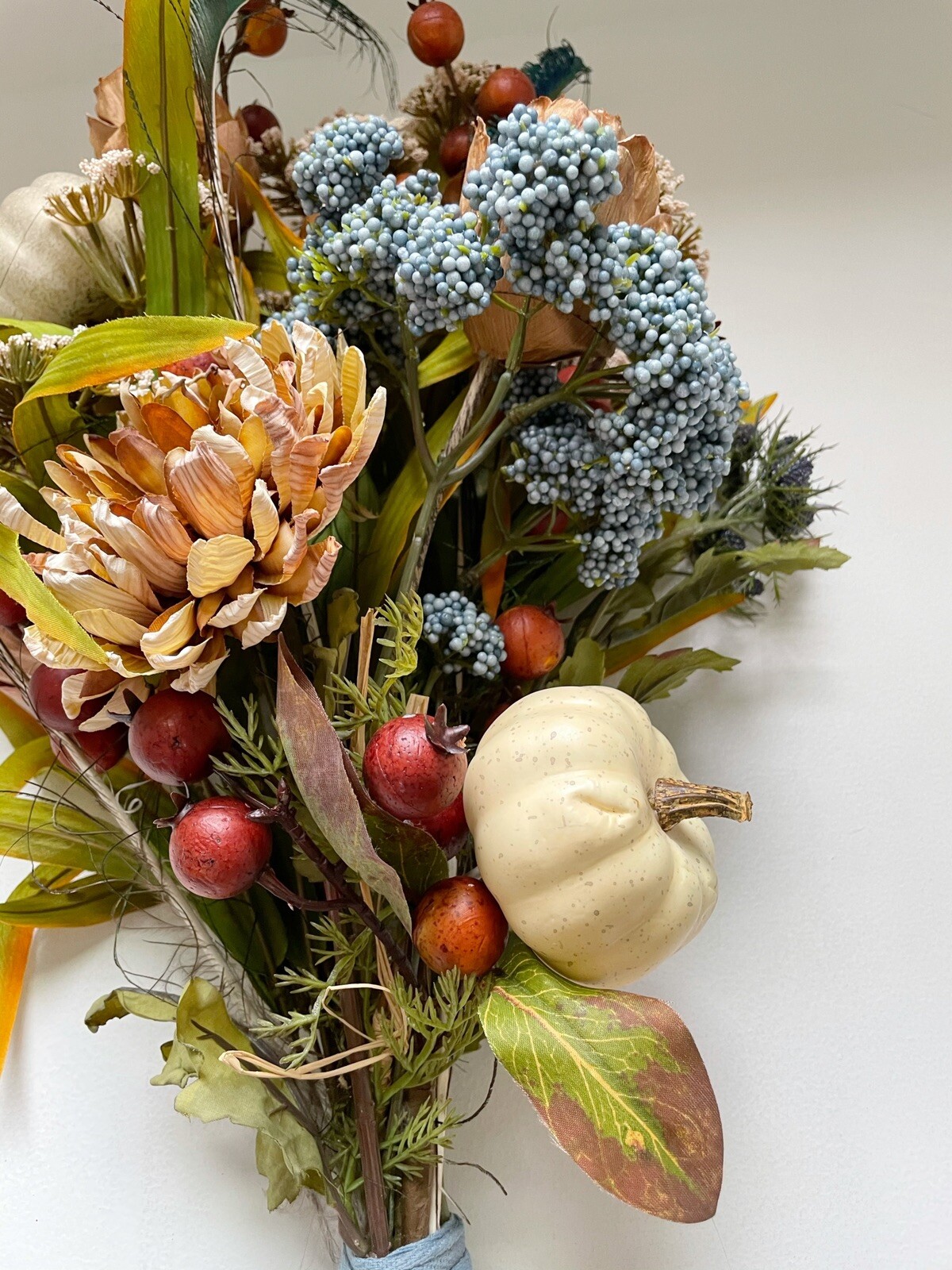 custom made flower bouquet in autumn / thanksgiving colors