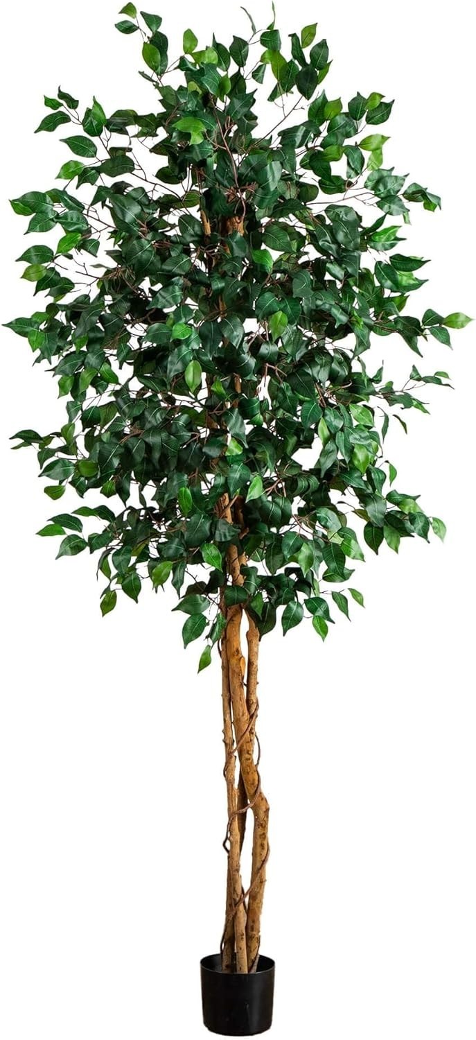 74″ Artificial Ficus Tree – Lush Greenery for Home Decor