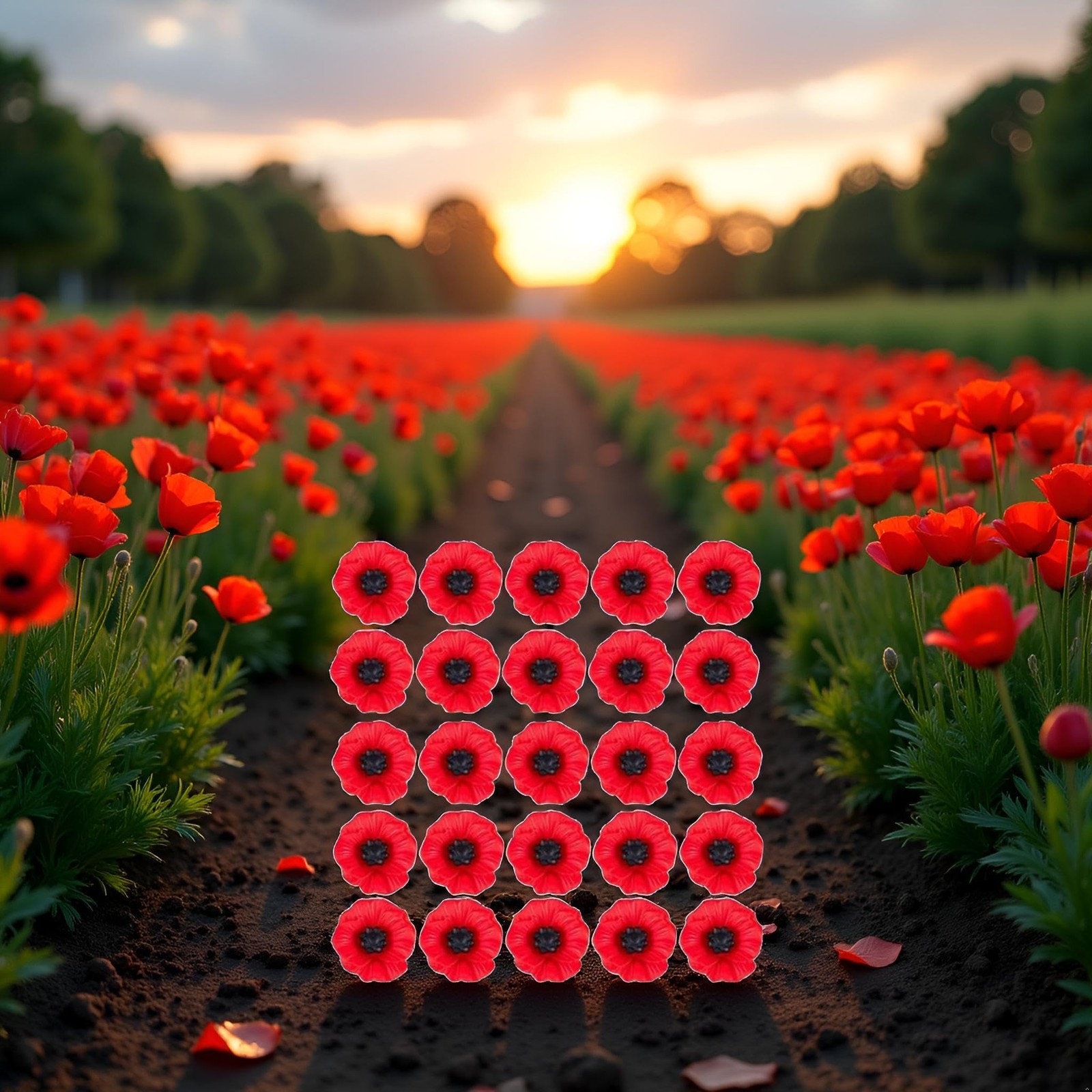 30 Pcs Red Resin Poppy Flowers Artificial Craft Poppies Charms Red Faux Flowe…