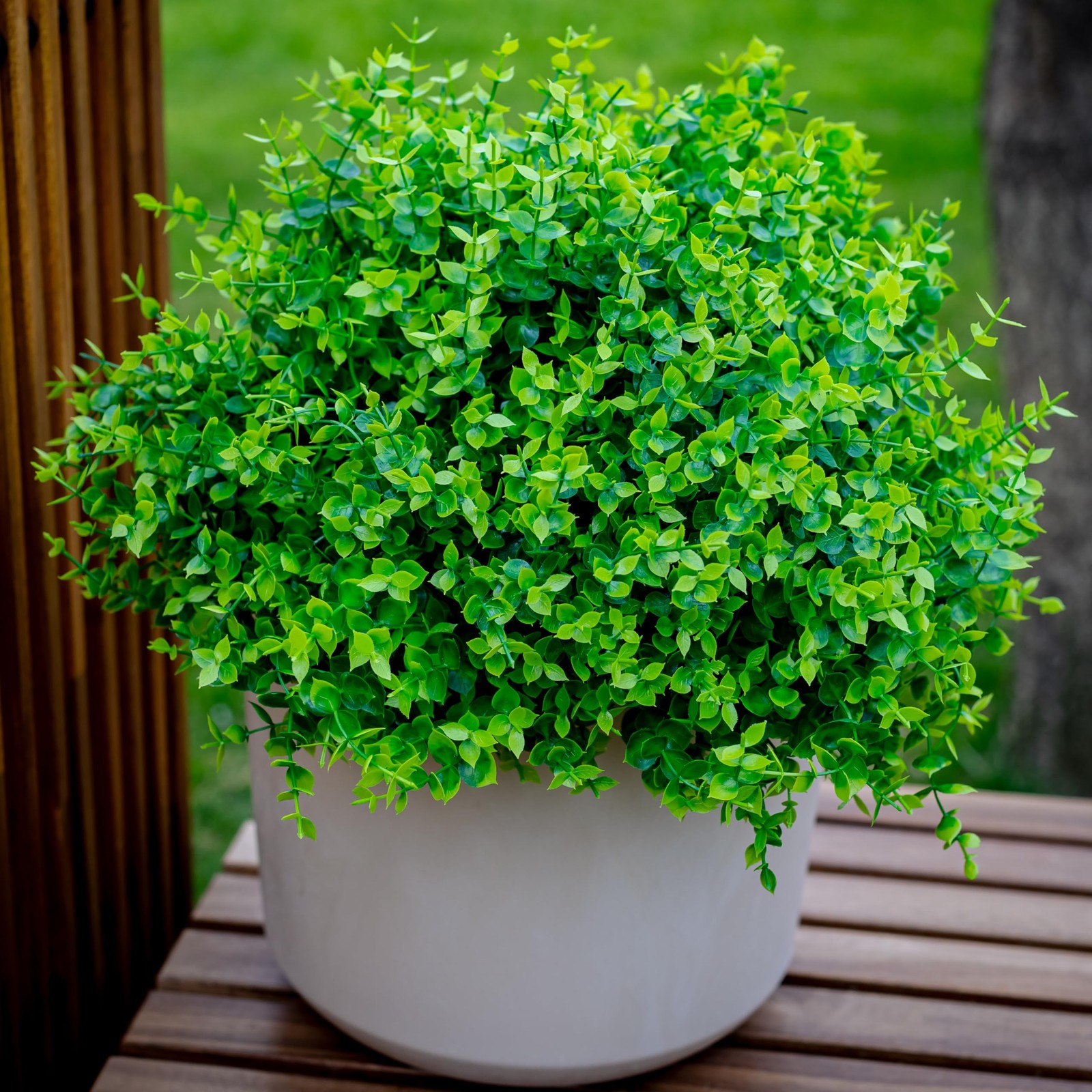 Fake Plants Flowers Outdoor Artificial Shrubs – 16 Bundles UV Resistant No Fa…