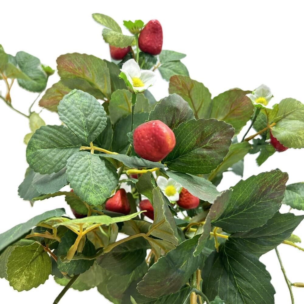 17″ Artificial Strawberry Hanging Decorative Floral Bush