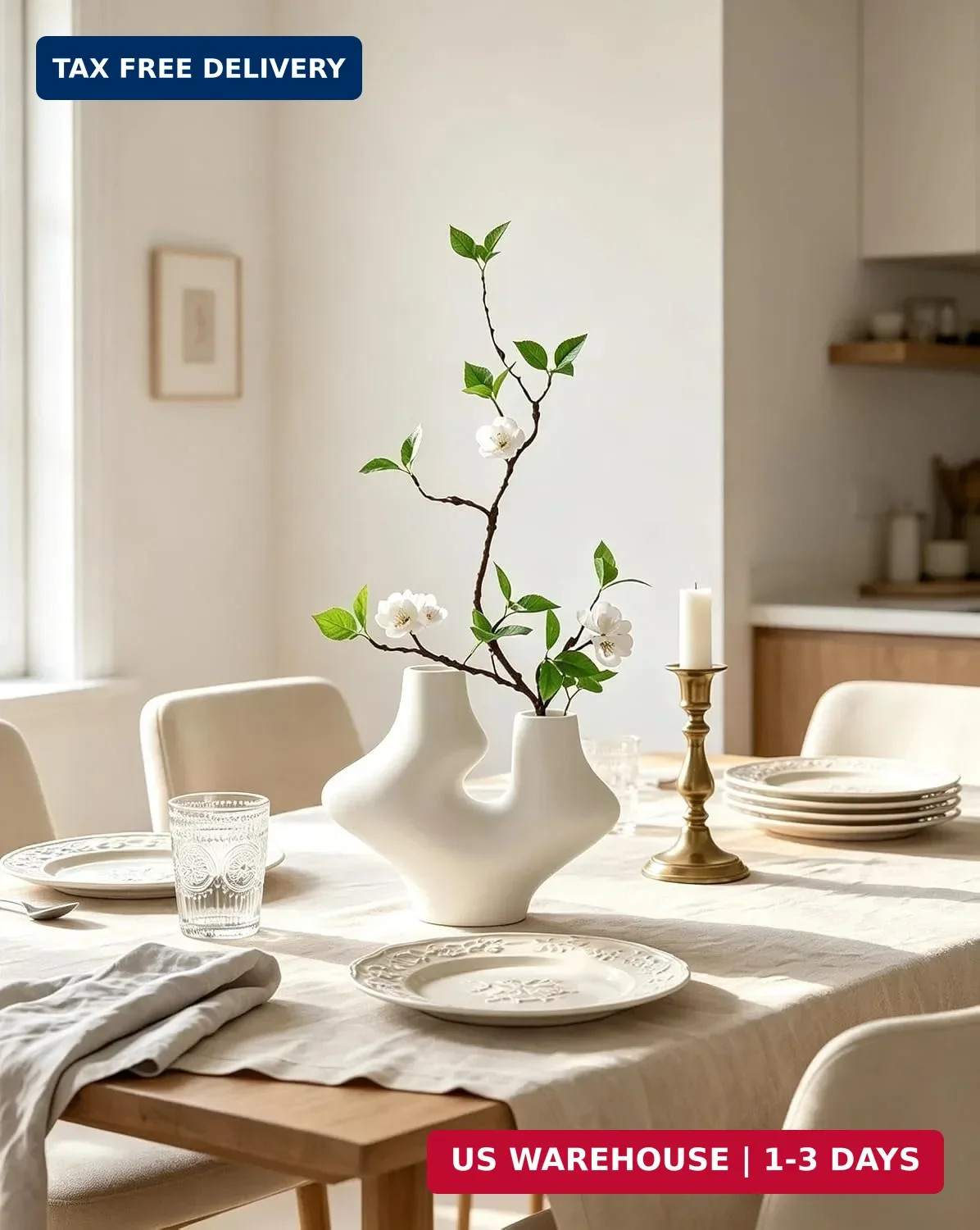 Vase with Greenery, 1 Pcs 22” Artificial Stem Potted Plant Indoor Fake Plants,