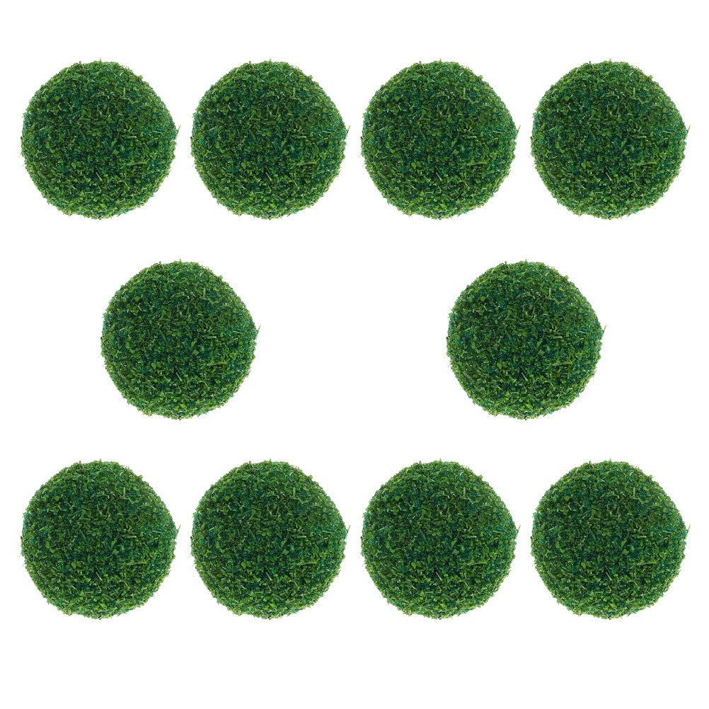 10Pcs Reusable Miniature Faux Topiary Balls Green Decorative Garden Spheres