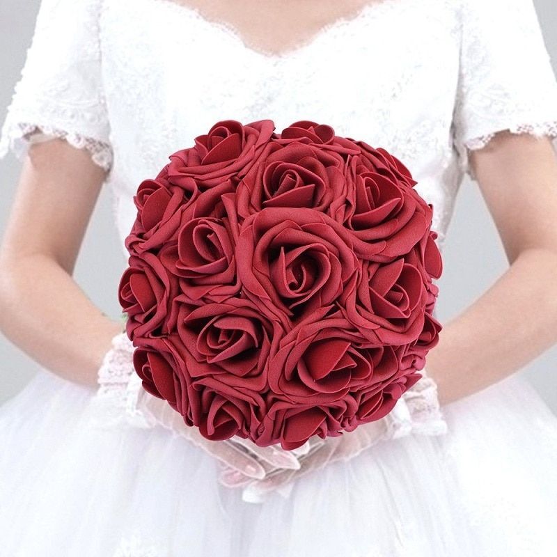 10/20/30 8cm Artificial Rose Head PE Foam Flower Bouquet For DIY Decoration NEW