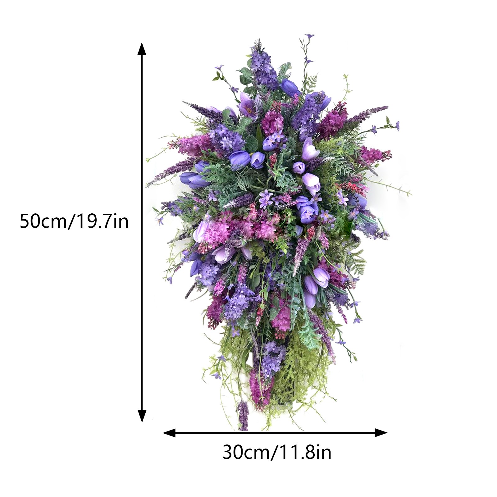 Small Purple Spring Wreath Style A Floral