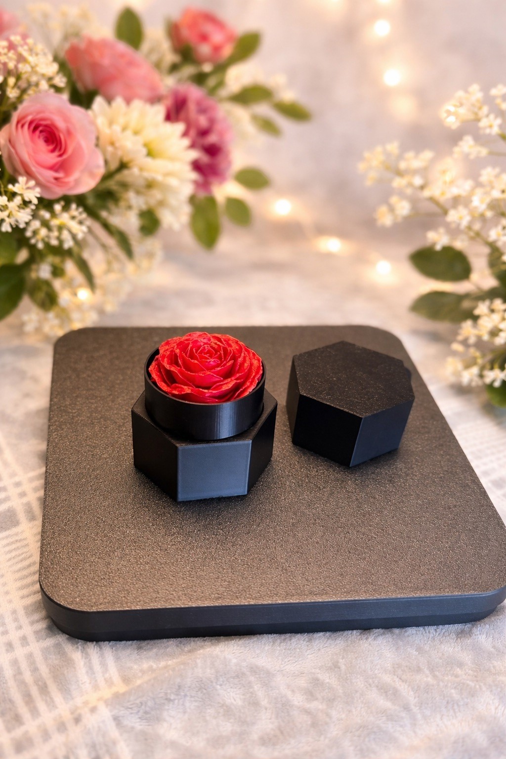 Eternal Rose – Life Sized – Premium 3D Print Forever Rose W/ Elegant Display Box
