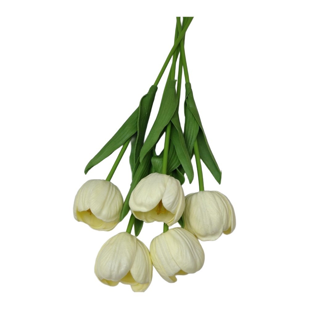 Artificial Tulip Silk Flowers Set with Flexible Stems for Home Wedding Decor