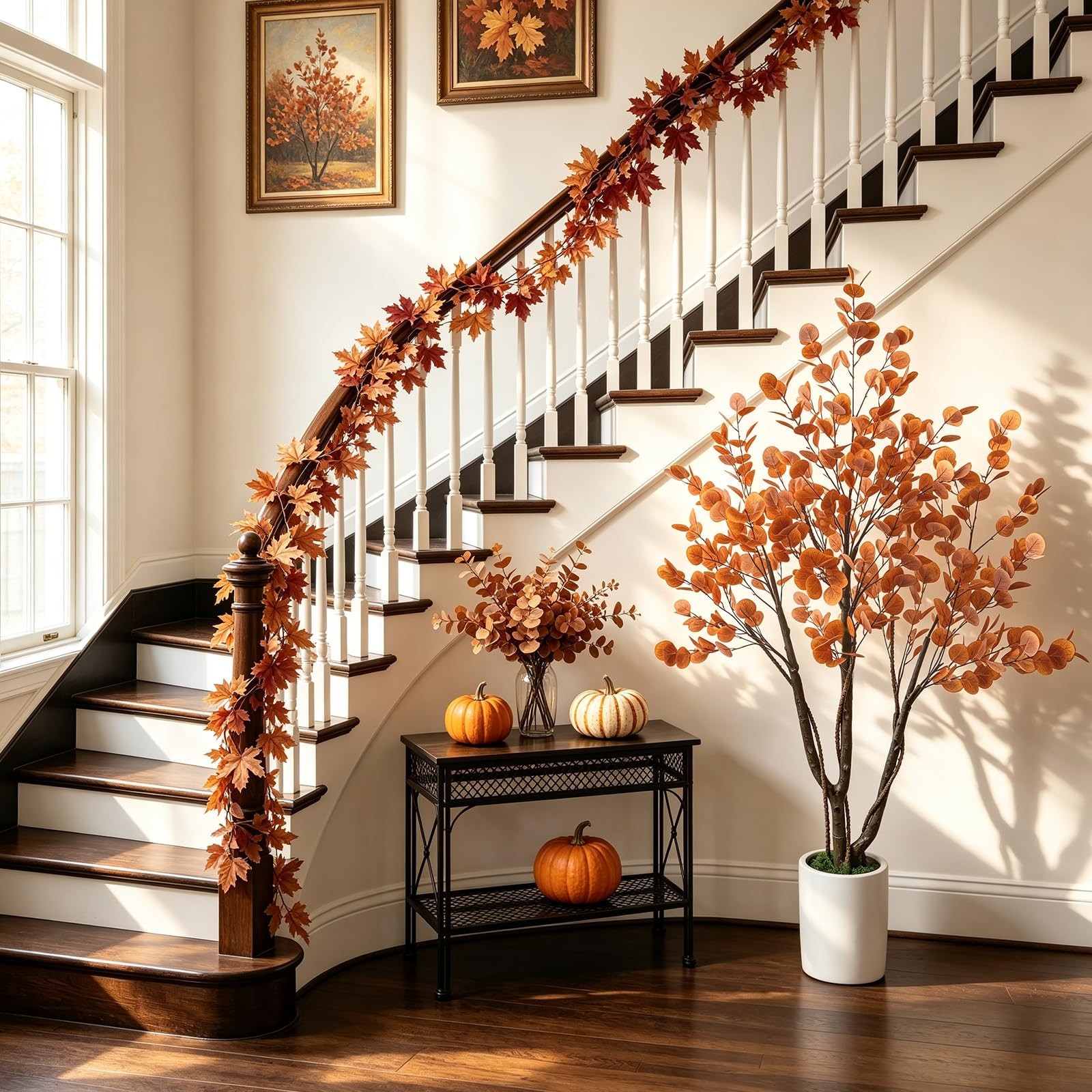 5FT Artificial Eucalyptus Tree – Indoor/Outdoor Faux Plant with White Planter fo