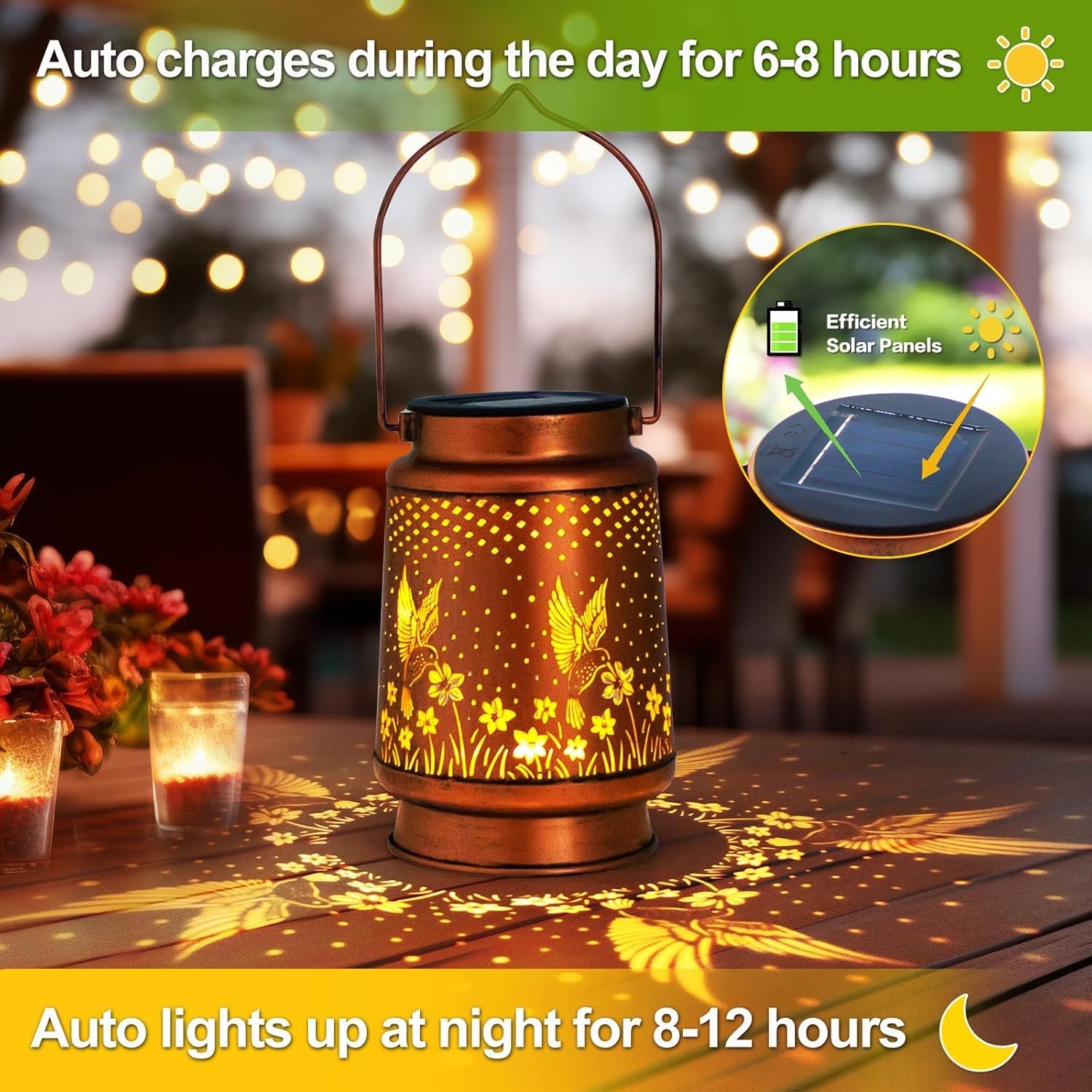 Mothers Day Gifts, Birthday Gifts for Women, Solar Lanterns Outdoor Waterproo…