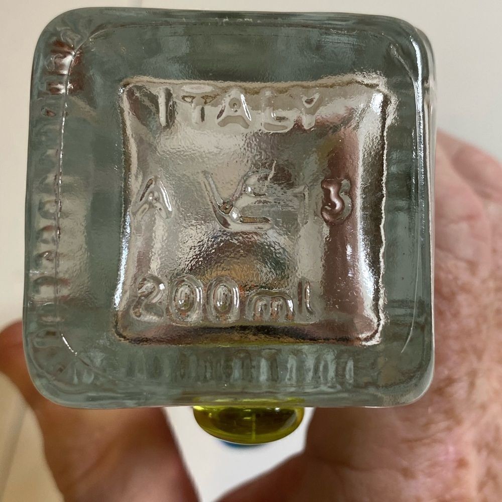 Italy 200ml Glass Jar Multi Color Stones with Removable Lid