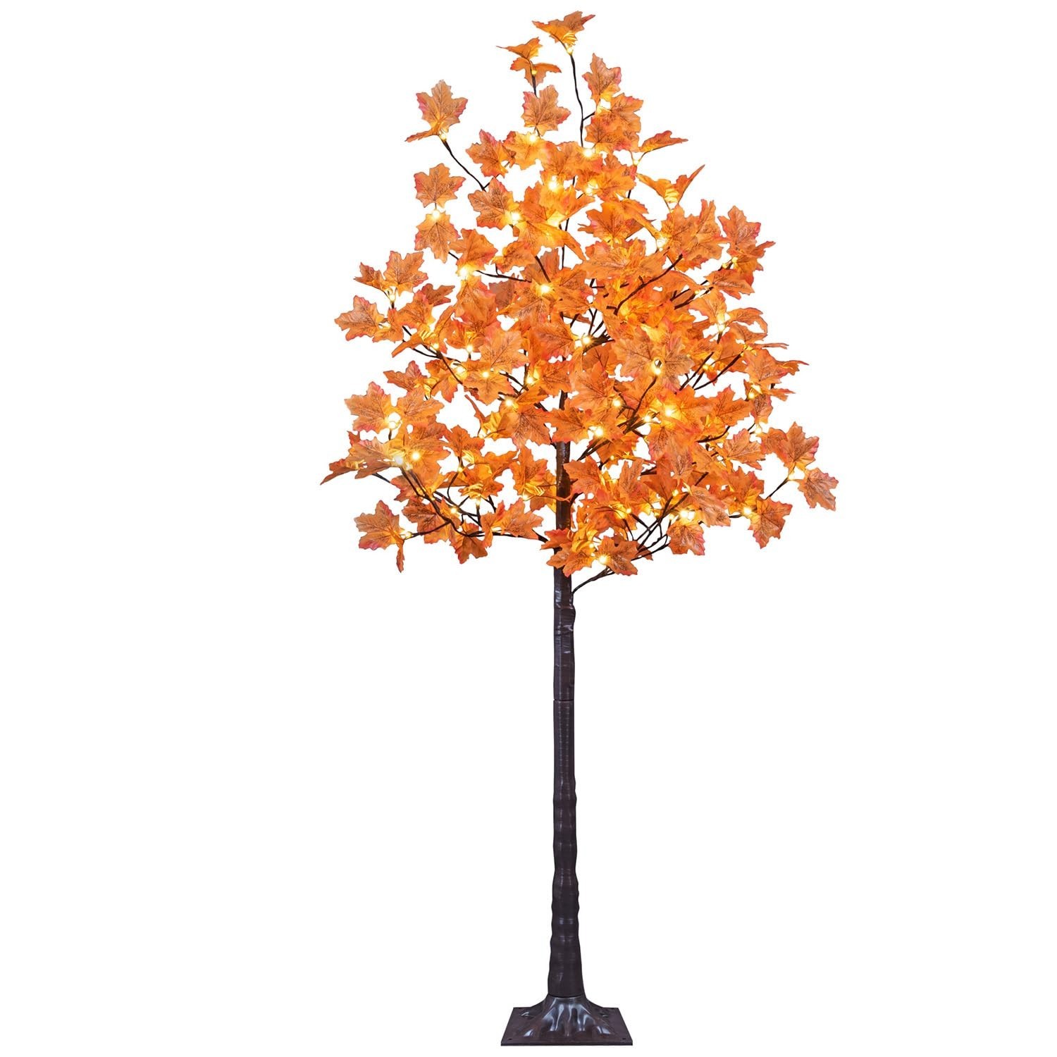 6FT 120LED Lighted Maple Tree – Warm White Fall Decor for Indoor/Outdoor Use, Or