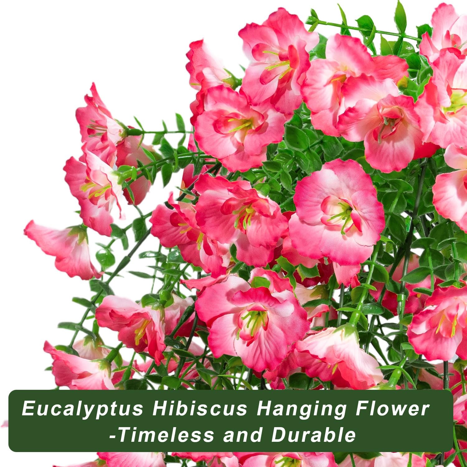 Artificial Hanging Flowers for Outdoors Decor, Fake Silk Hibiscus Long Traili…