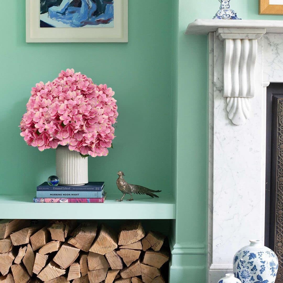 3pcs 25in Artificial Realistic Hydrangea Flowers 3D Real Touch 25in Extra Long
