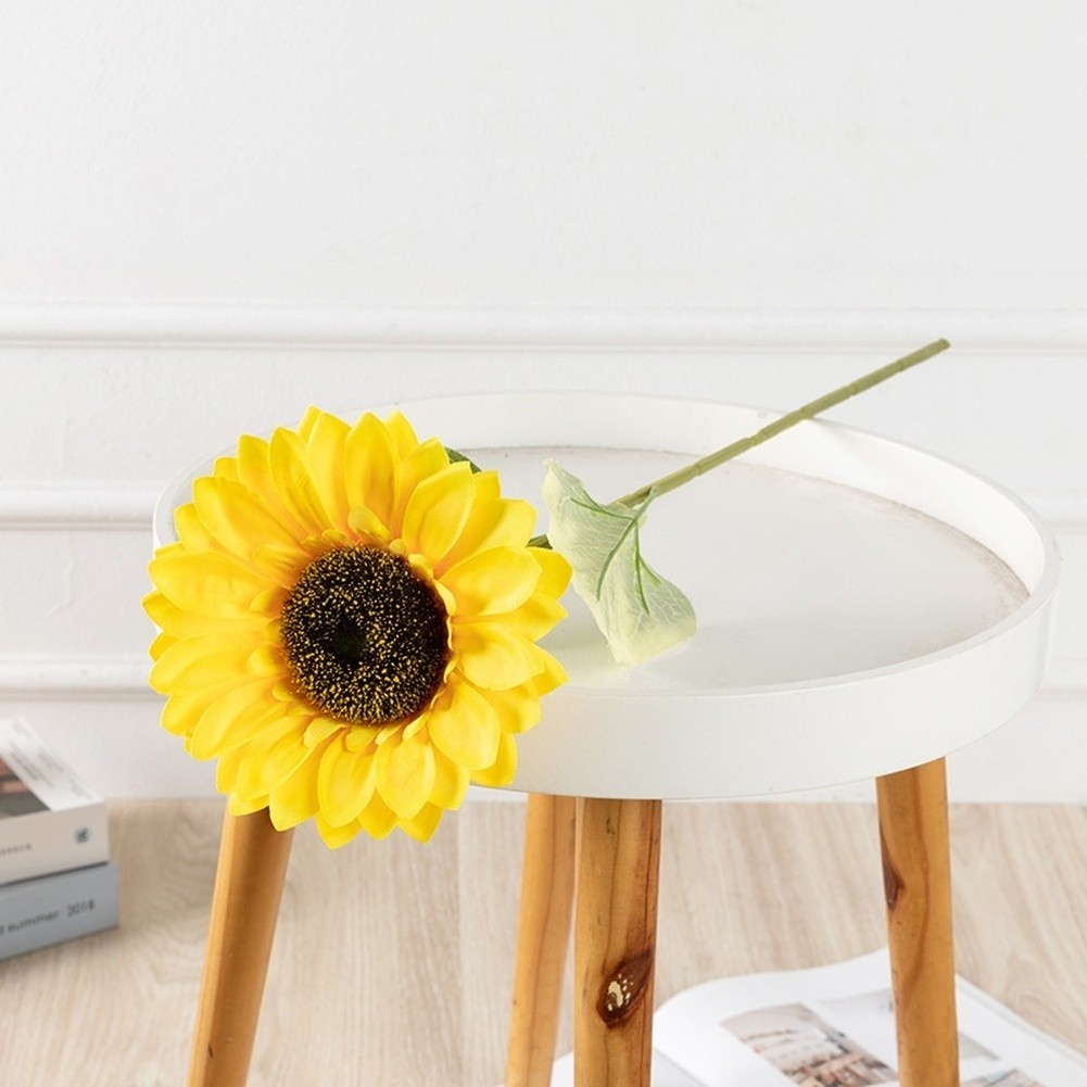 Silk Yellow Sunflower Bouquet for Wedding Event Photography Home Decor