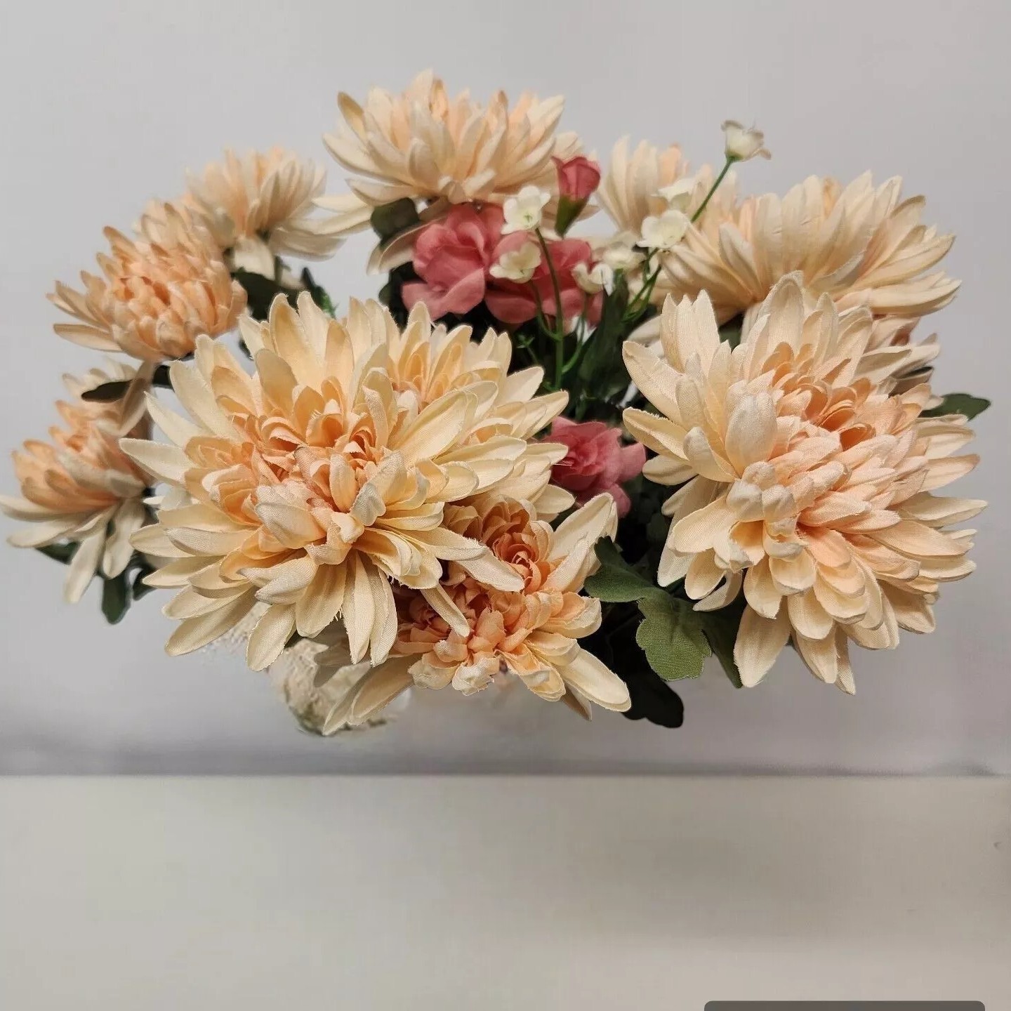 Lot Silk Flowers Sunflower Baby Breath Mums Craft Bouquet Centerpiece 50+ Stems