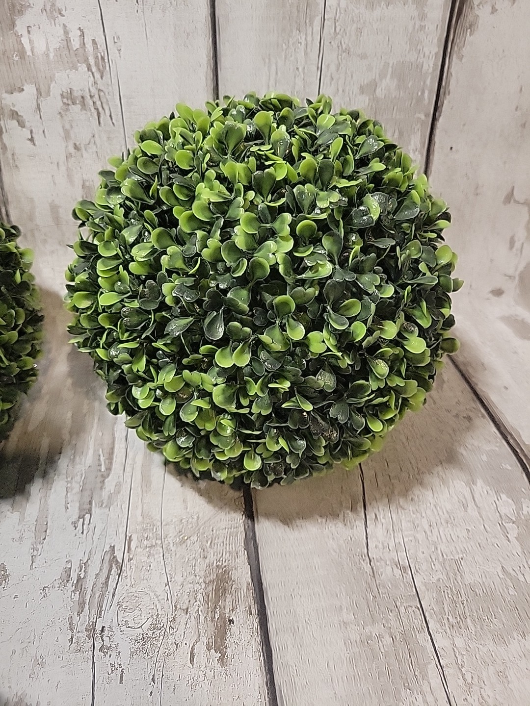 Set of 3 – 8″ inch Artifical Boxwood Round Topiary Plant Indoor Outdoor