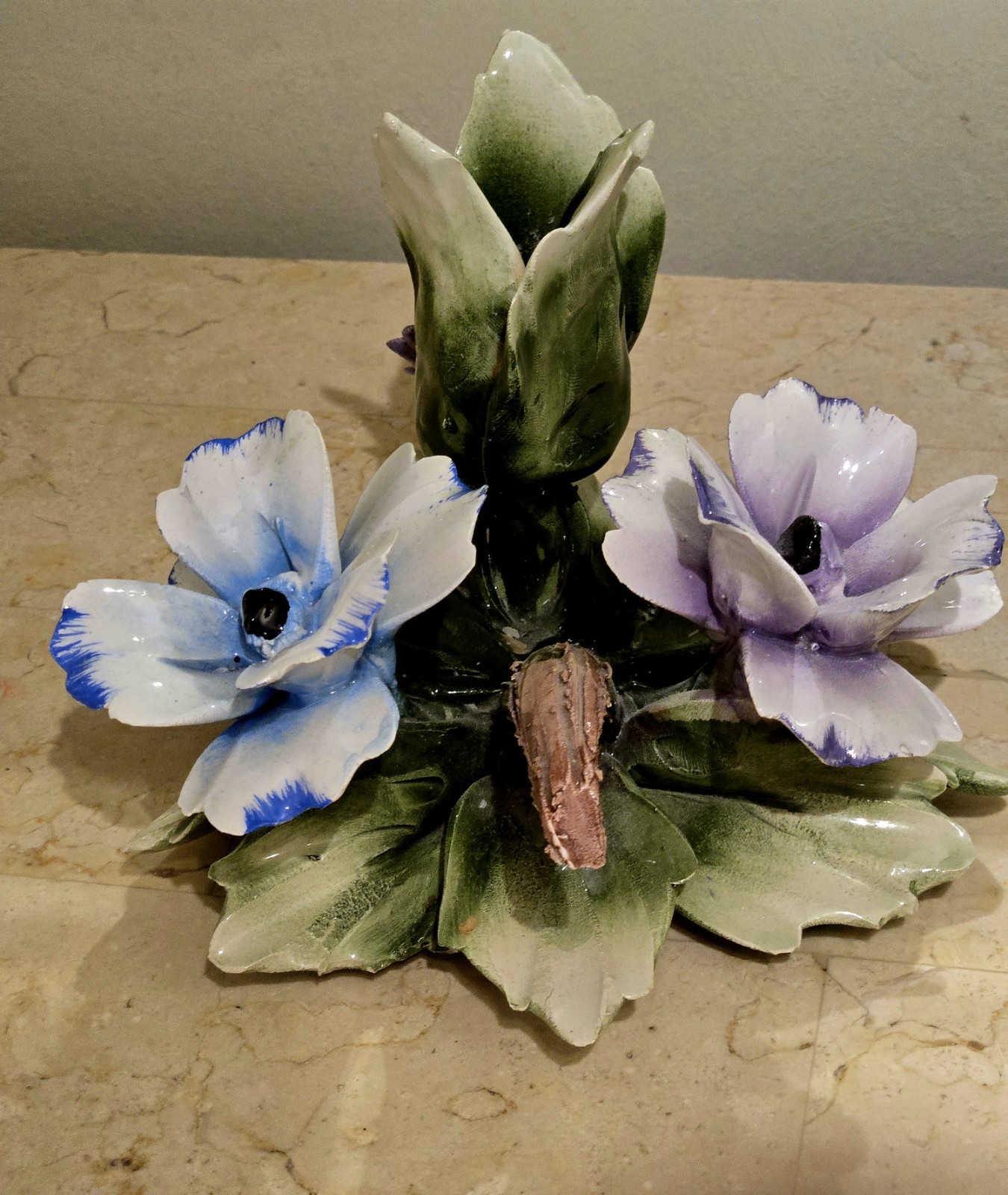 Capodimonte Italian Floral Bouquet, Porcelain,Original Floral Art,