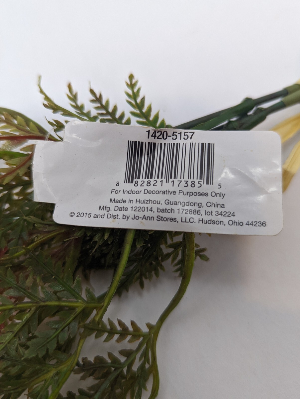 Fall for All Floral Accessory – Fern Stem Cluster – Decorative Floral Stem