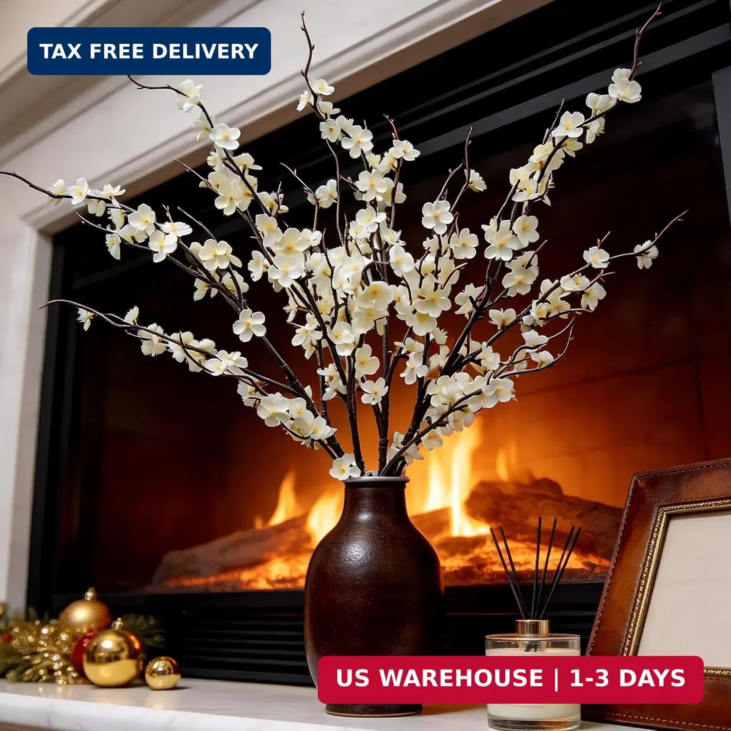 4Pcs Cherry Blossom Branches 39 Inch Artificial Cherry Blossom Decor for Spring