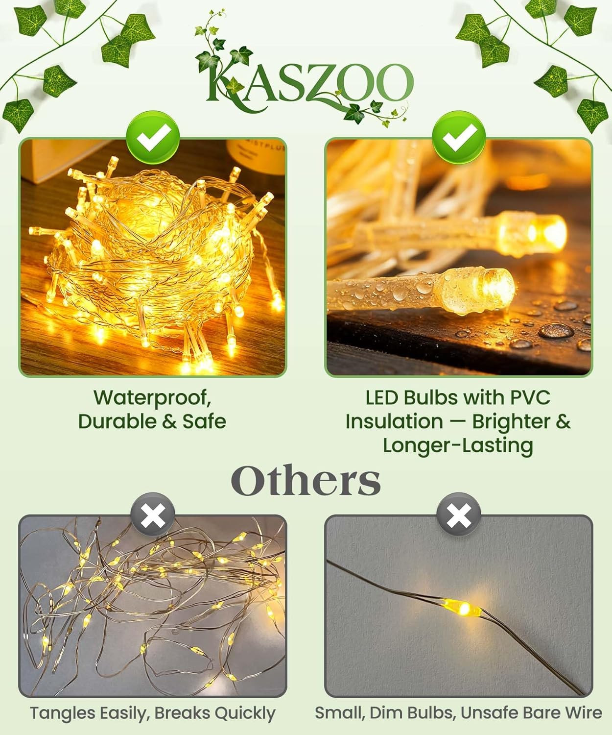 24Pack / Each 82 Inch, Artificial Ivy Garland Fake Plants with 160 LED String Li