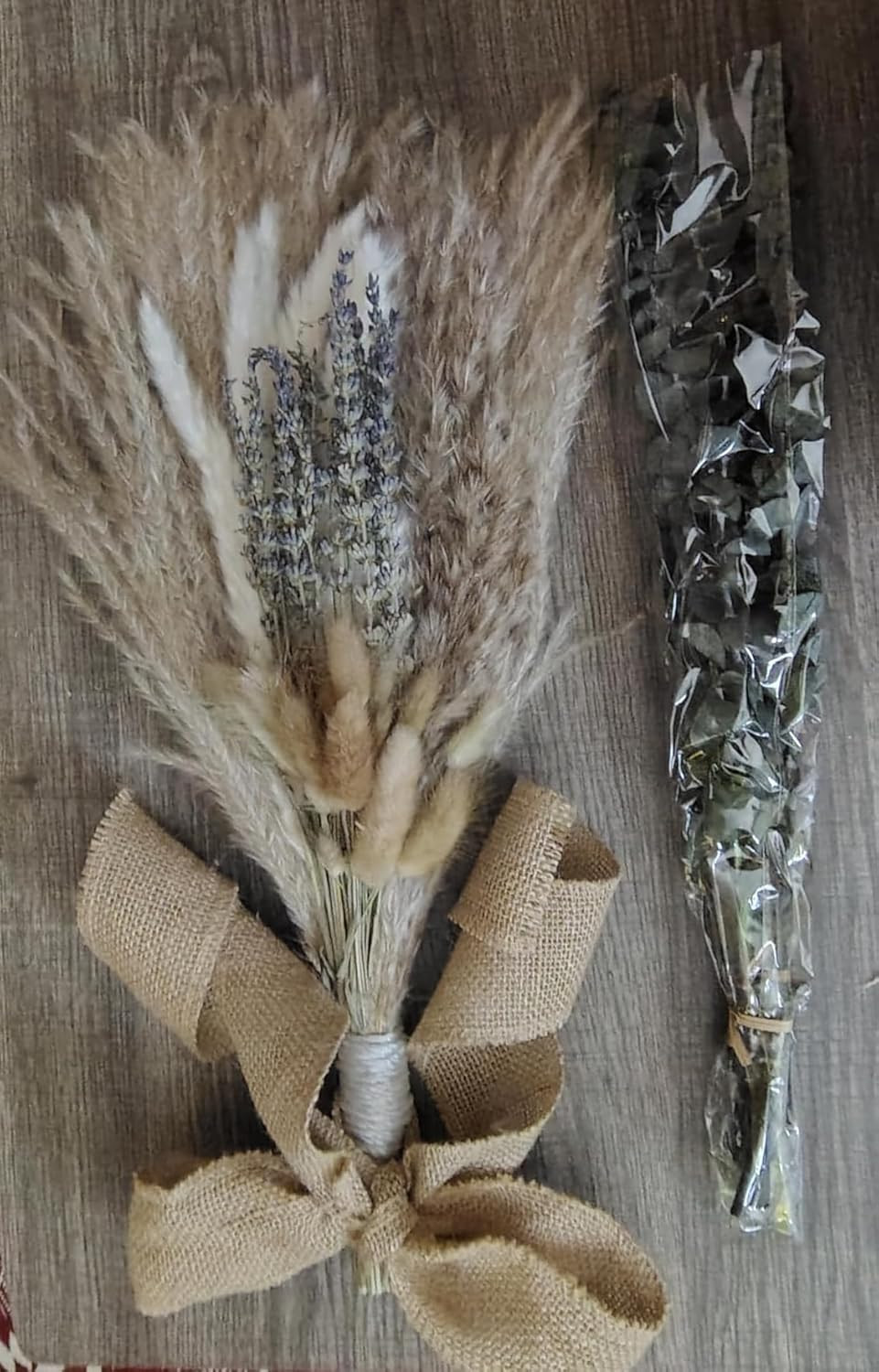 Dried Pampas Grass Bouquet Dried Flowers Eucalyptus Stem for Wedding Decor | Ide