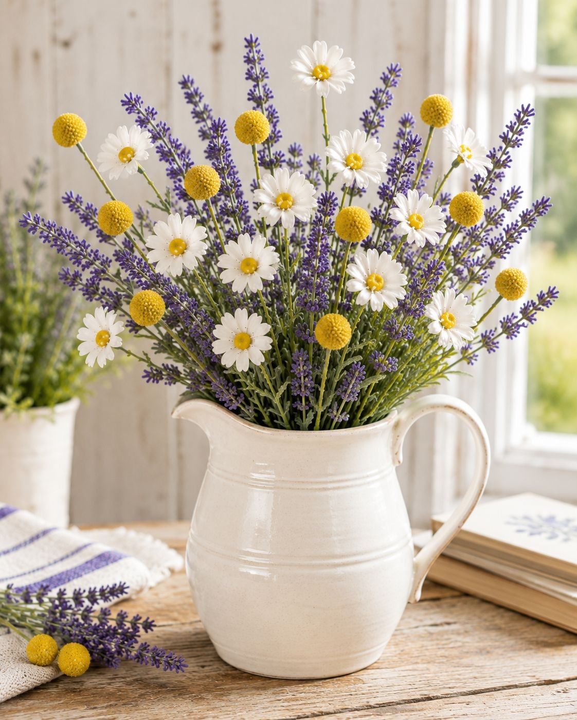 10 Artificial Daisy Stems White Daisy Spray Faux Wildflowers Small Daisy Flowers