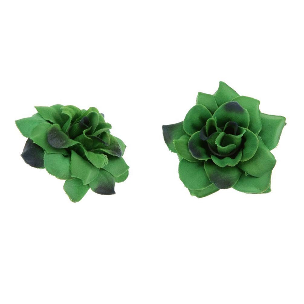 50 PCS Dark Green Faux Silk Artificial Rose Flower Heads Wedding DIY Crafts