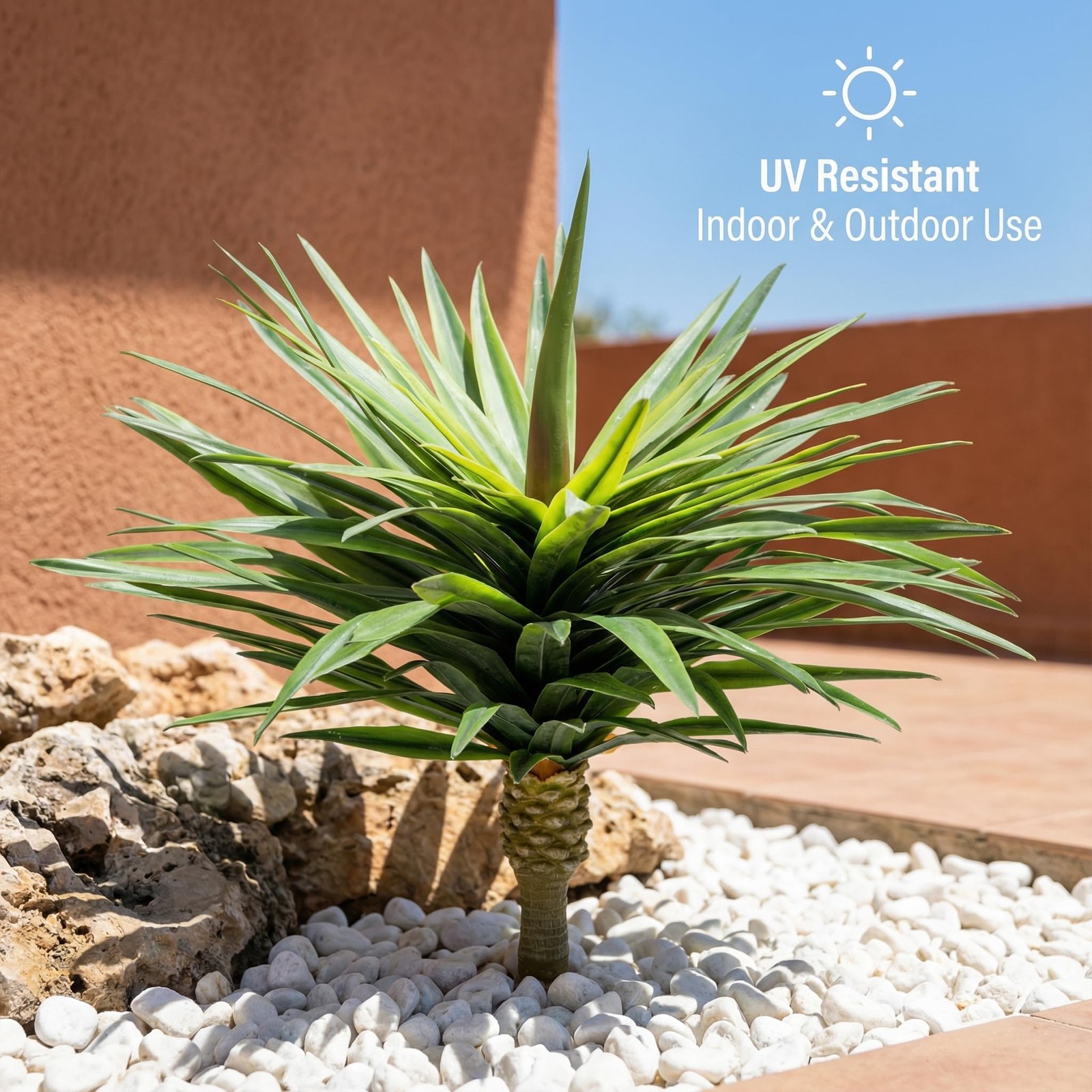 Saki Décor Artificial Agave Plant – 24 Inch UV Resistant Faux Agave Succulent…