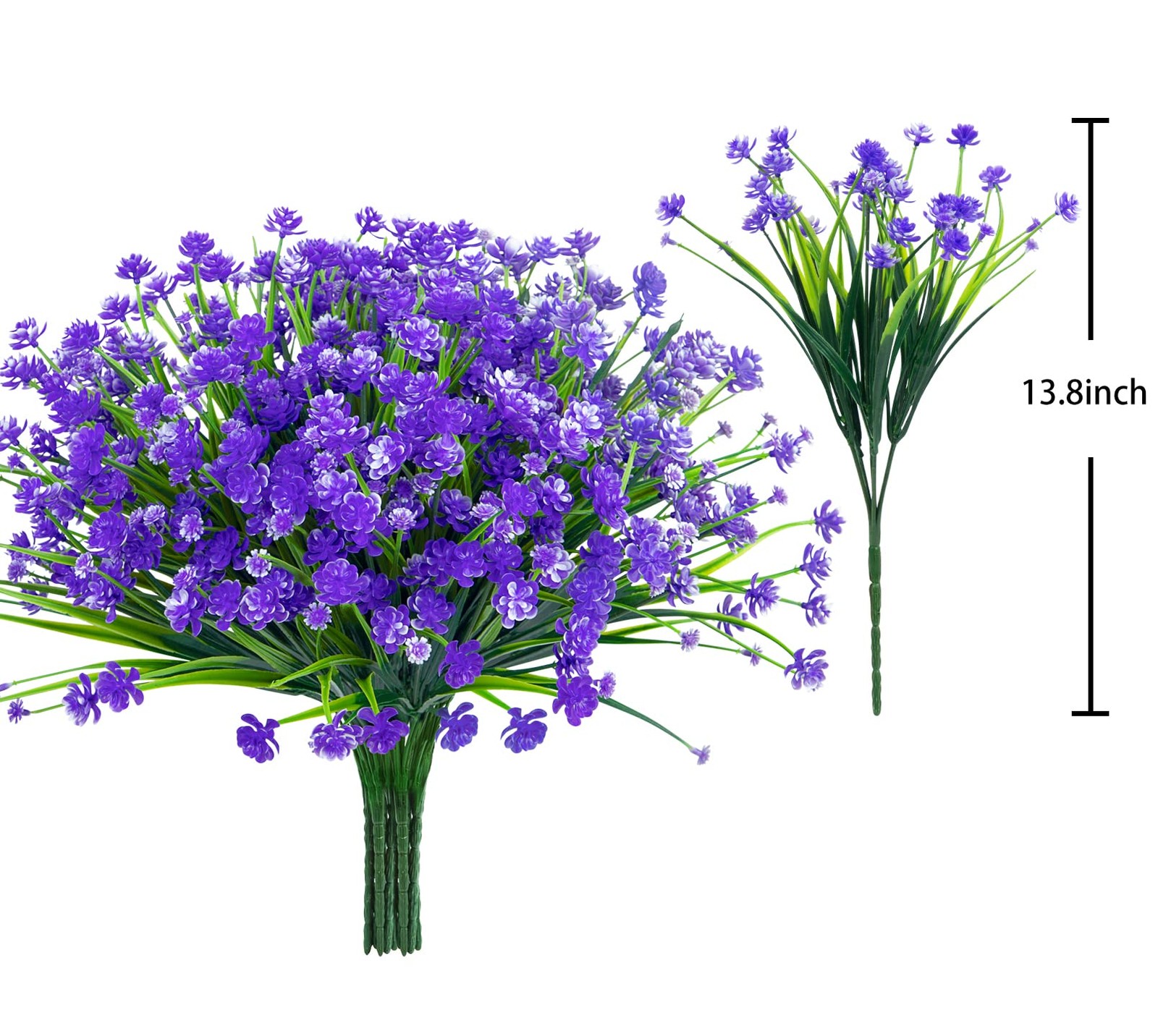Ouddy Decor 24 Bundles Artificial Flowers for Outdoors UV Resistant Fake Plas…