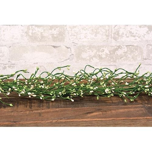 NEW Farmhouse CREAM LT GREEN PIP BERRY GARLAND 48″ Primitive Crafts Cottage