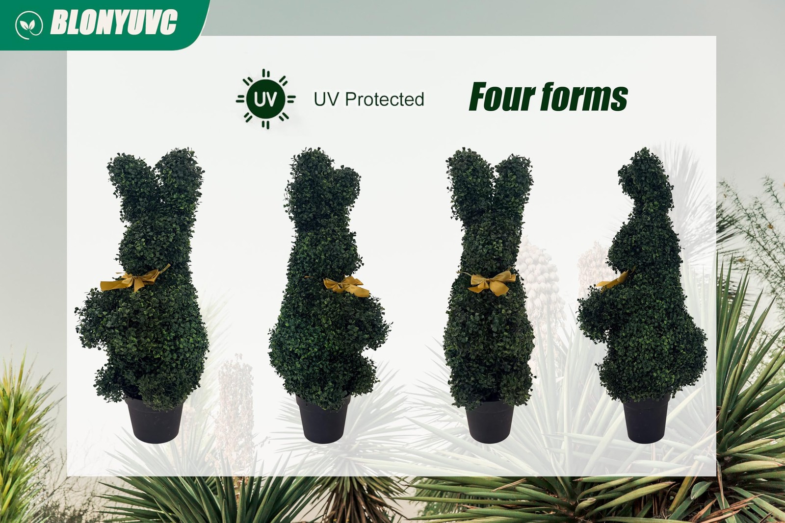Easter Bunny Topiary BLONYUVC Bunny-Shaped Topiary Ball 36” Artificial Tree …