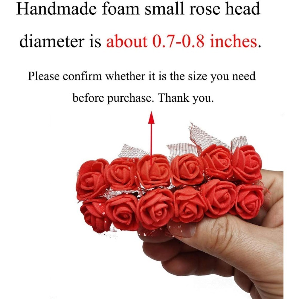 Mini Artificial Rose Flower Heads Bulk 144pcs DIY Craft Wedding Bridal Hair