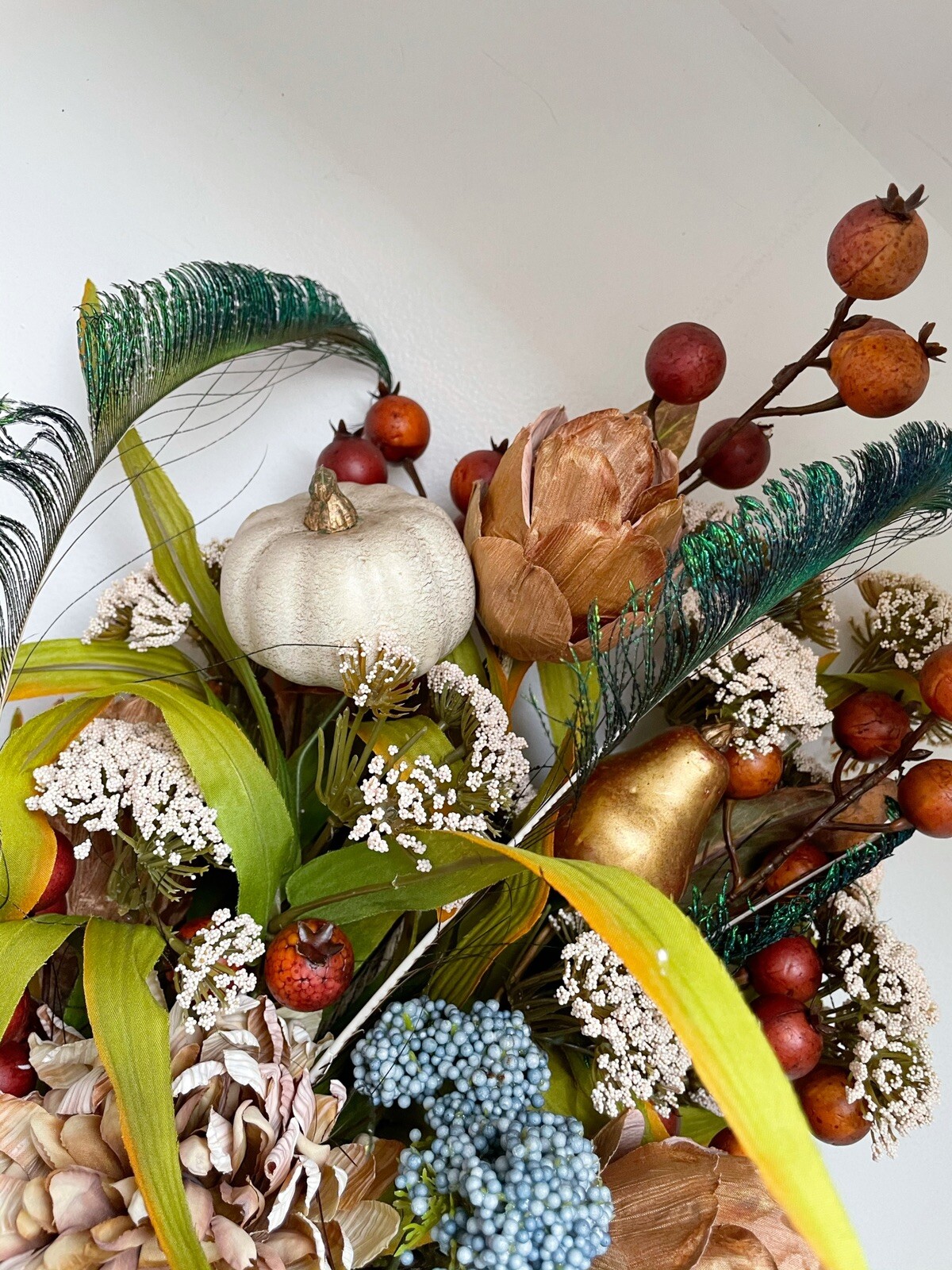 custom made flower bouquet in autumn / thanksgiving colors