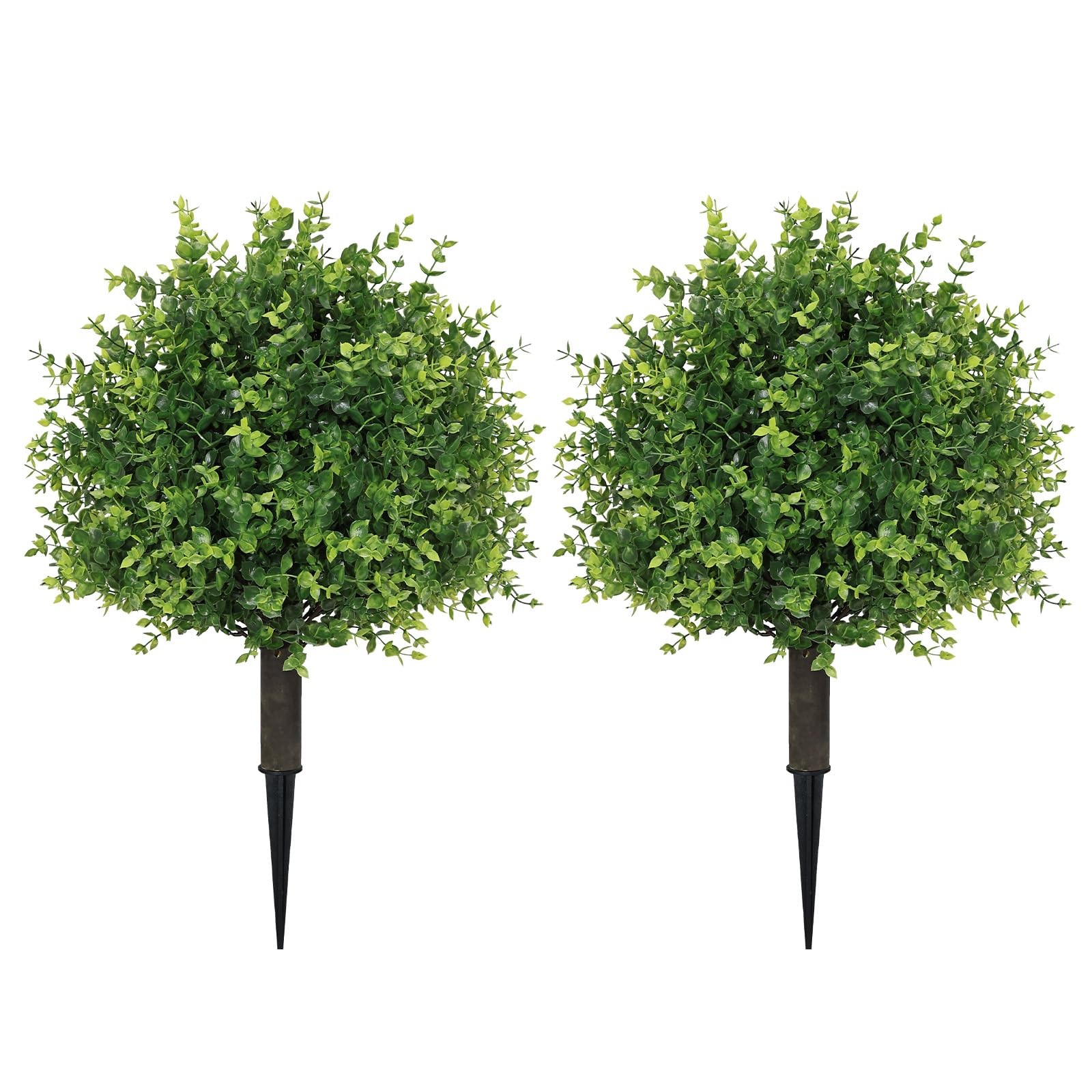 Artificial Outdoor Eucalyptus Plants, UV Resistant Fake Bushes & Shrubs with …