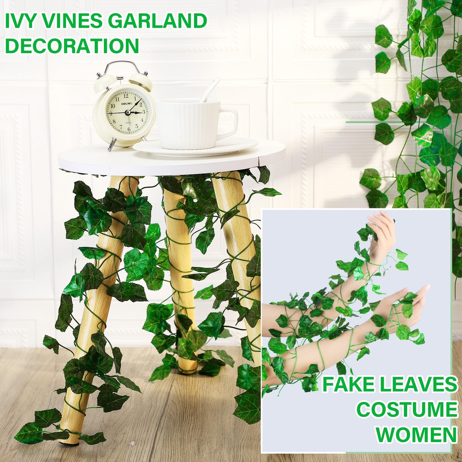 12 pcs 86.64ft Halloween Ivy Costume Fake Vines Artificial Plants Hanging for…