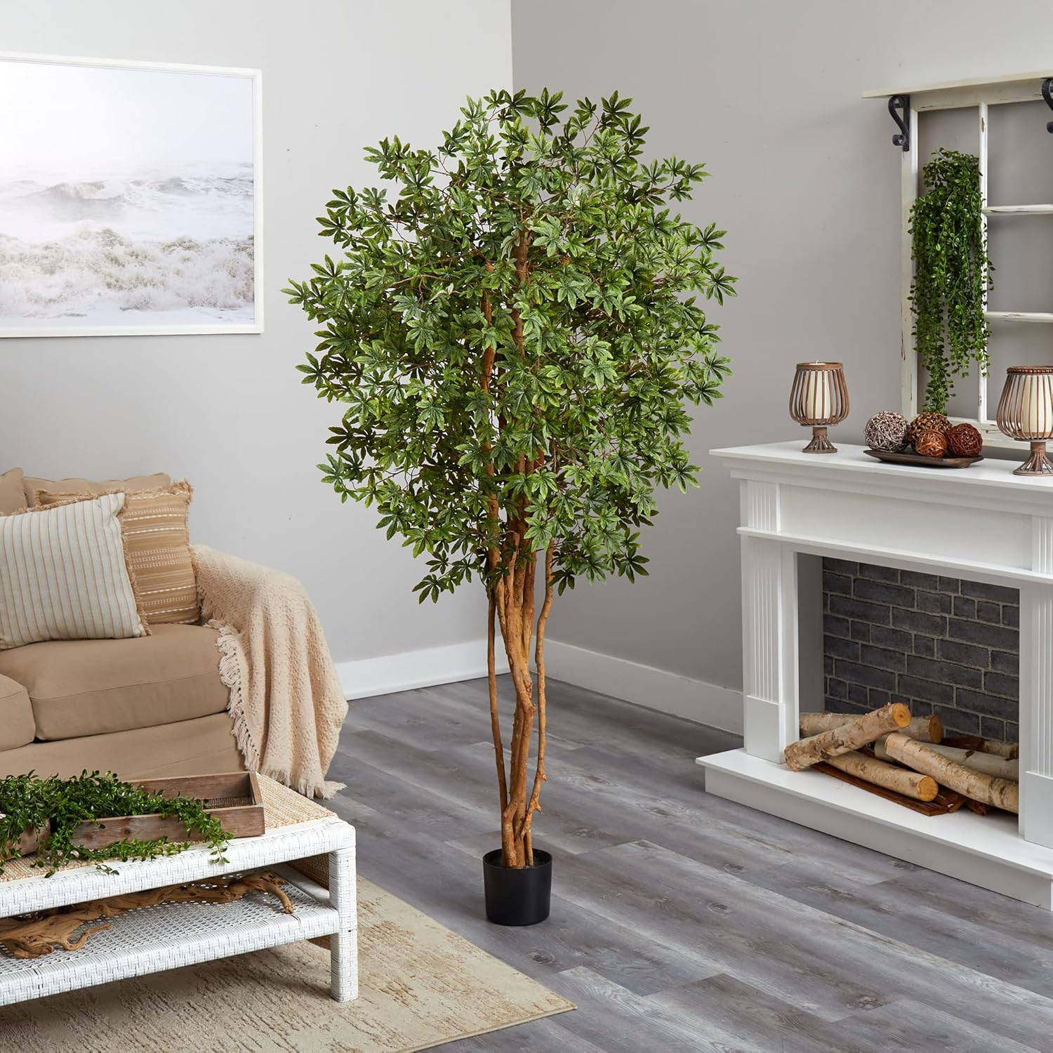 Lifelike 6Ft Japanese Maple Silk Tree for Home or Office Decor
