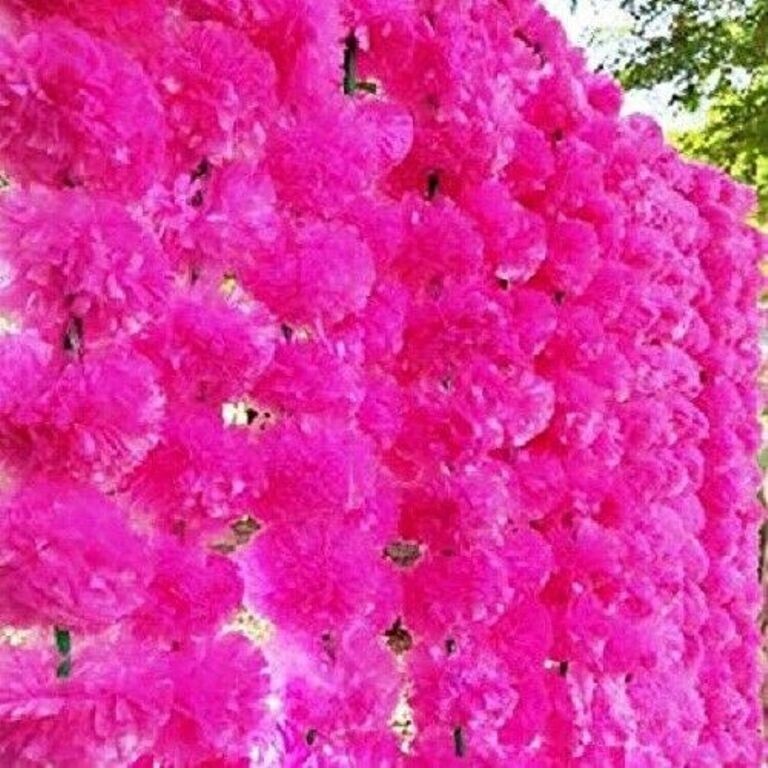 10 PC Artificial marigold indian Event Wedding Flower Garlands Vine Decorative