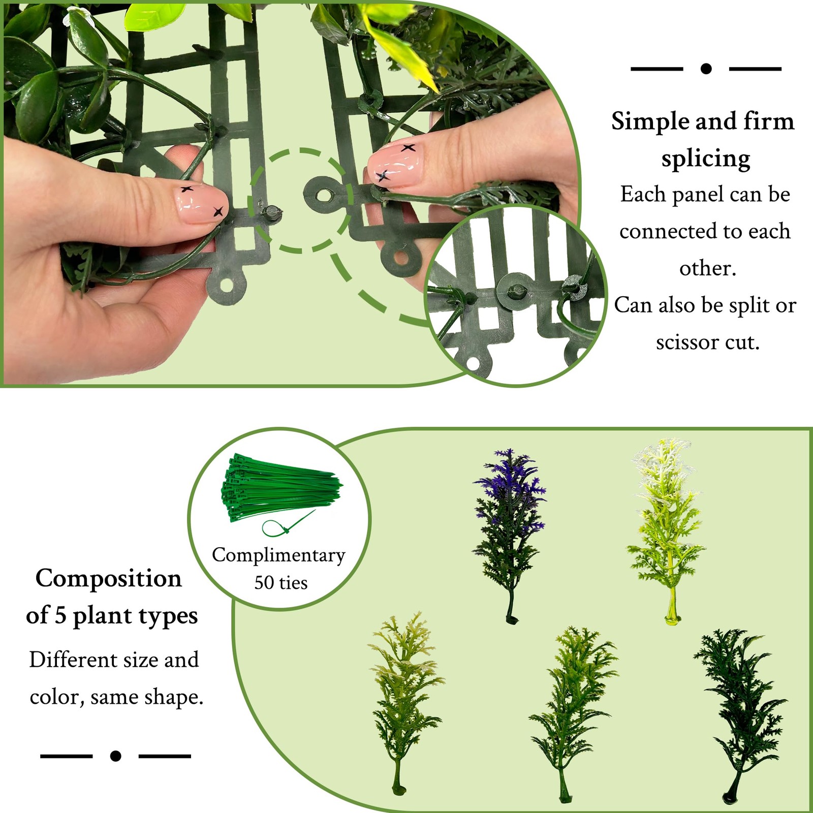 Artificial 3D Fake Plant Roll: 40″x120″ (33.5 sqft) Grass Wall