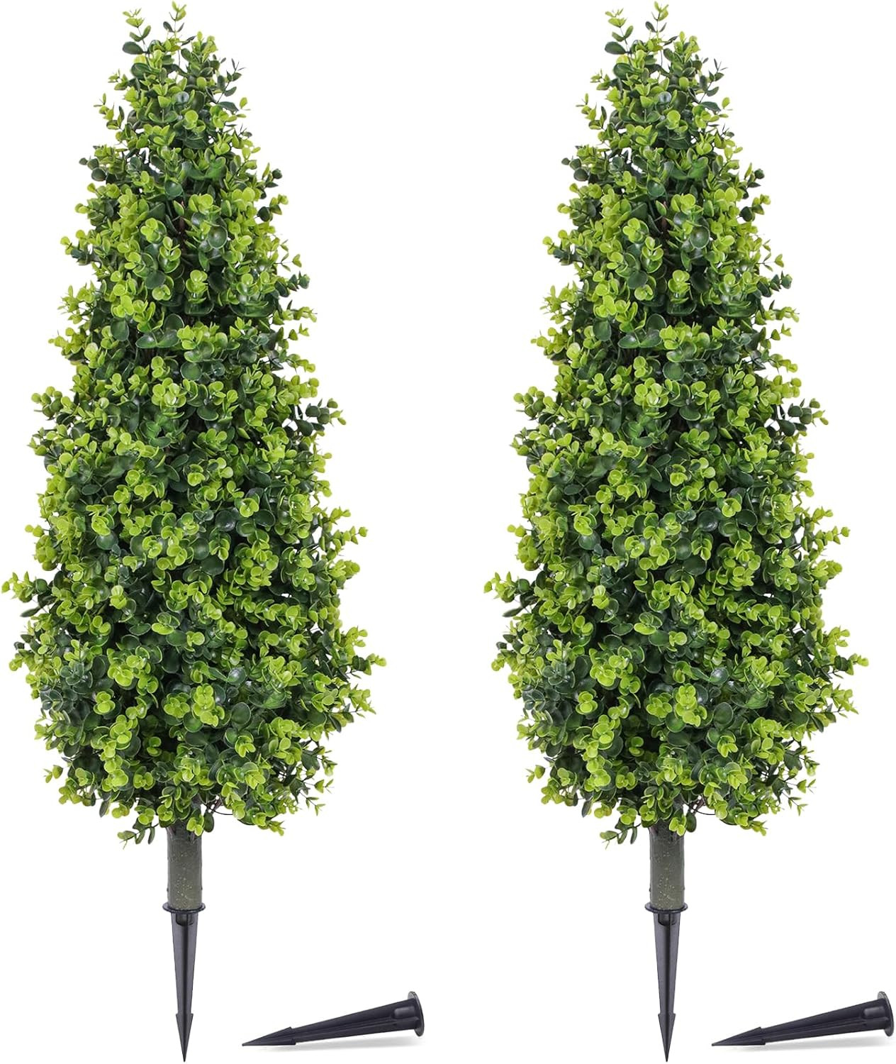 Set of 2 – 3Ft Realistic Artificial Topiary Trees for Indoor/Outdoor Decor