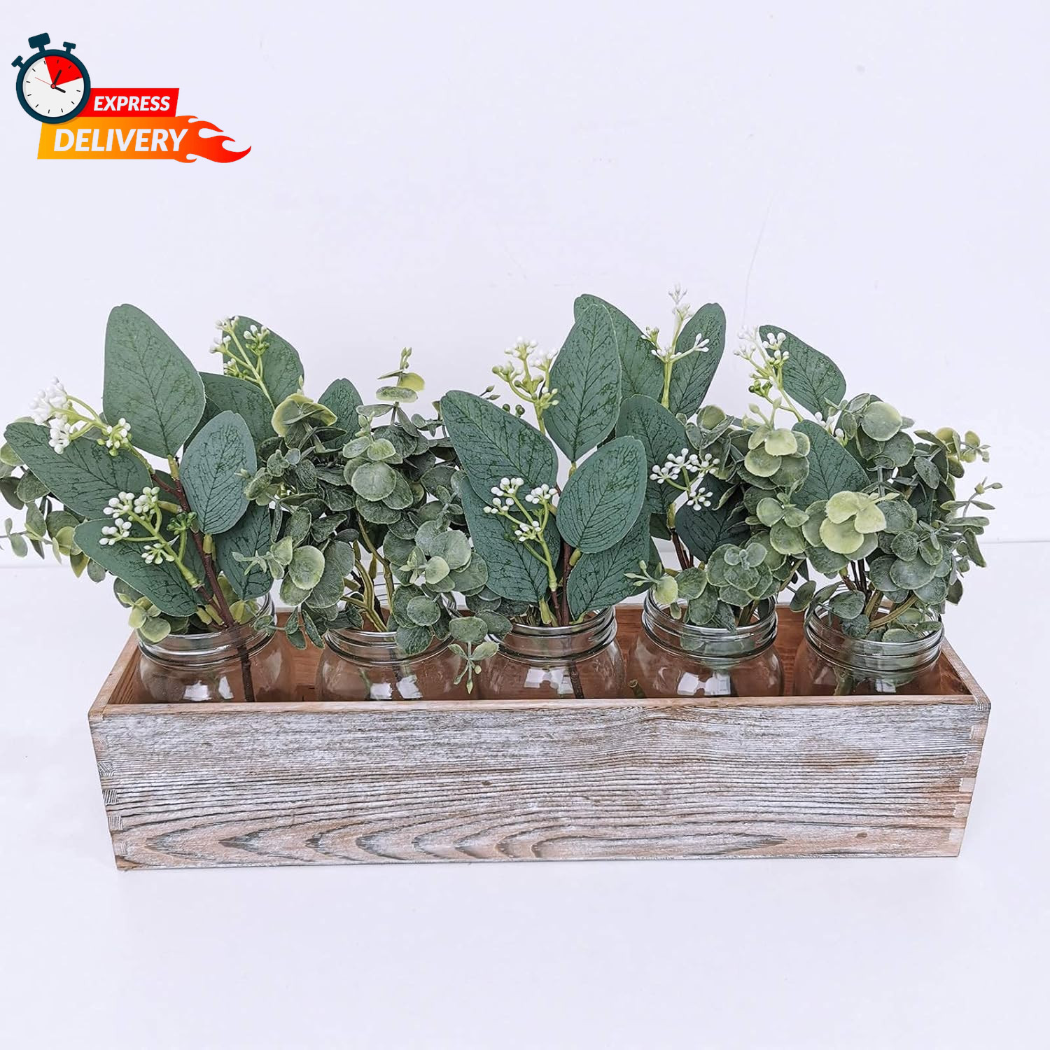 Mixed Eucalyptus Leaves Stems Bulk Artificial Eucalyptus Leaves Sprays Faux Oval