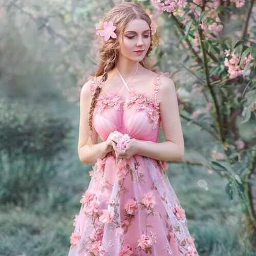 48 PCS Fake Flowers Heads – Artificial Flower Heads Bulk Silk Faux Flower Pink