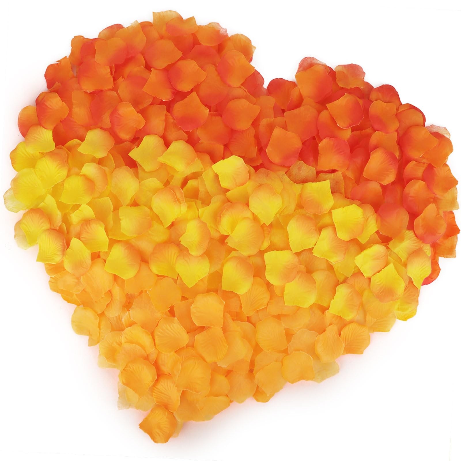 3000 PCS Orange Yellow Artificial Rose Petals Wedding Flower Decor Supplies